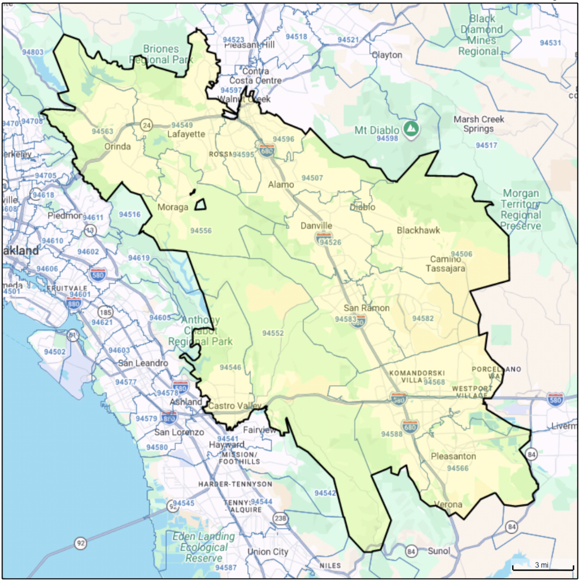 Our franchise covers the heart of Contra Costa County, Pleasanton, Dublin & Castro Valley